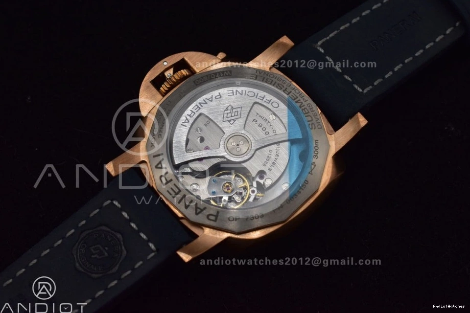 974 Blue Strap Bronzo P.900 Best Breathable Calfskin on PAM1074 VSF W Dial Blue Clone Edition 1:1 0112